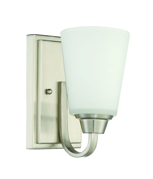 Grace Wall Sconce 1 Light Brushed Polished Nickel, 41901-BNK