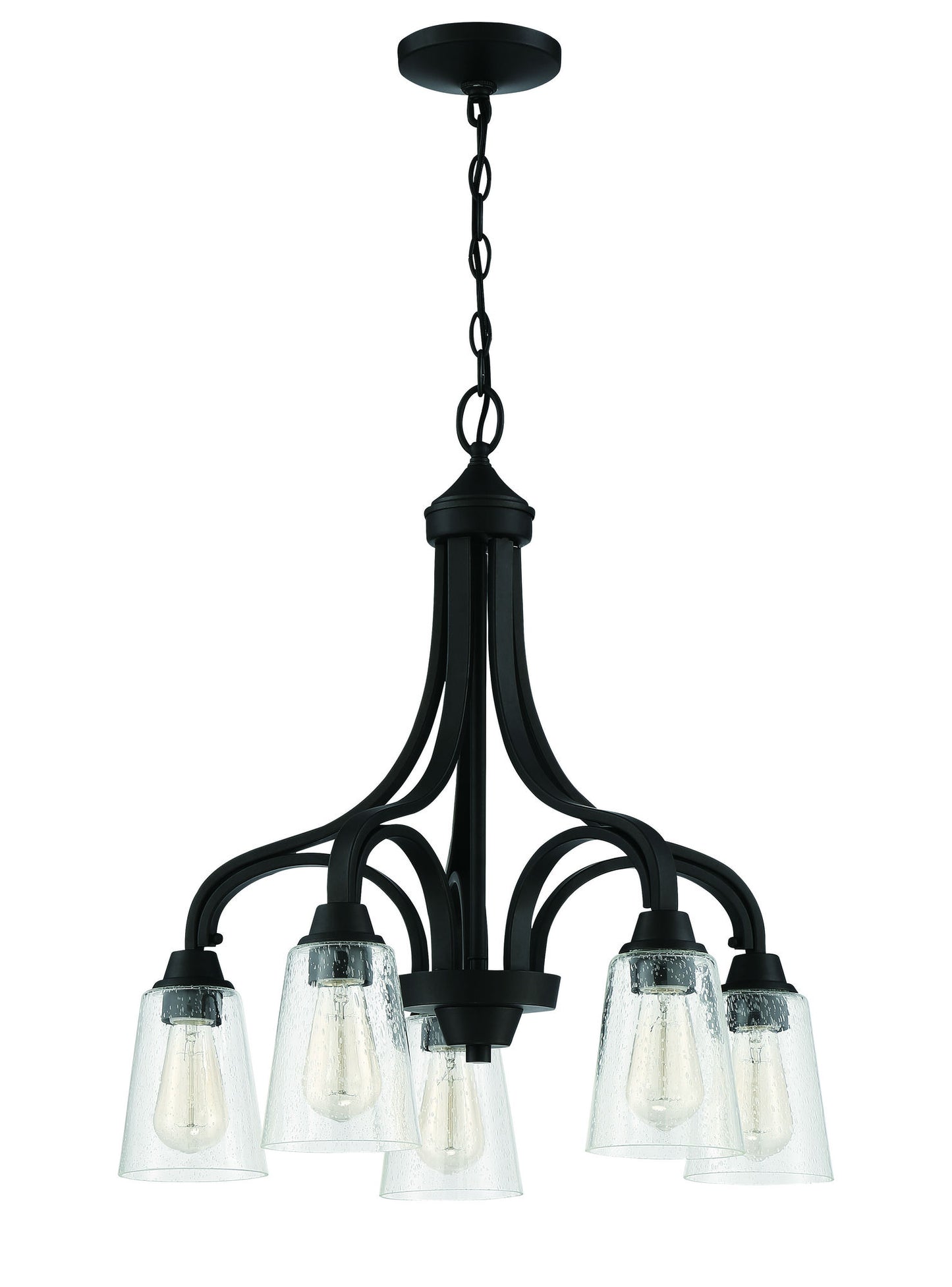 Grace 5 Light Down Chandelier in Brushed Polished Nickel, 41915-ESP-CS