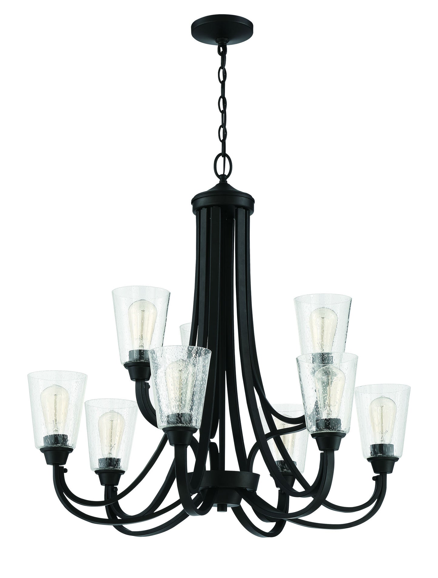 Grace 9 Light Chandelier in Brushed Polished Nickel, 41929-ESP-CS