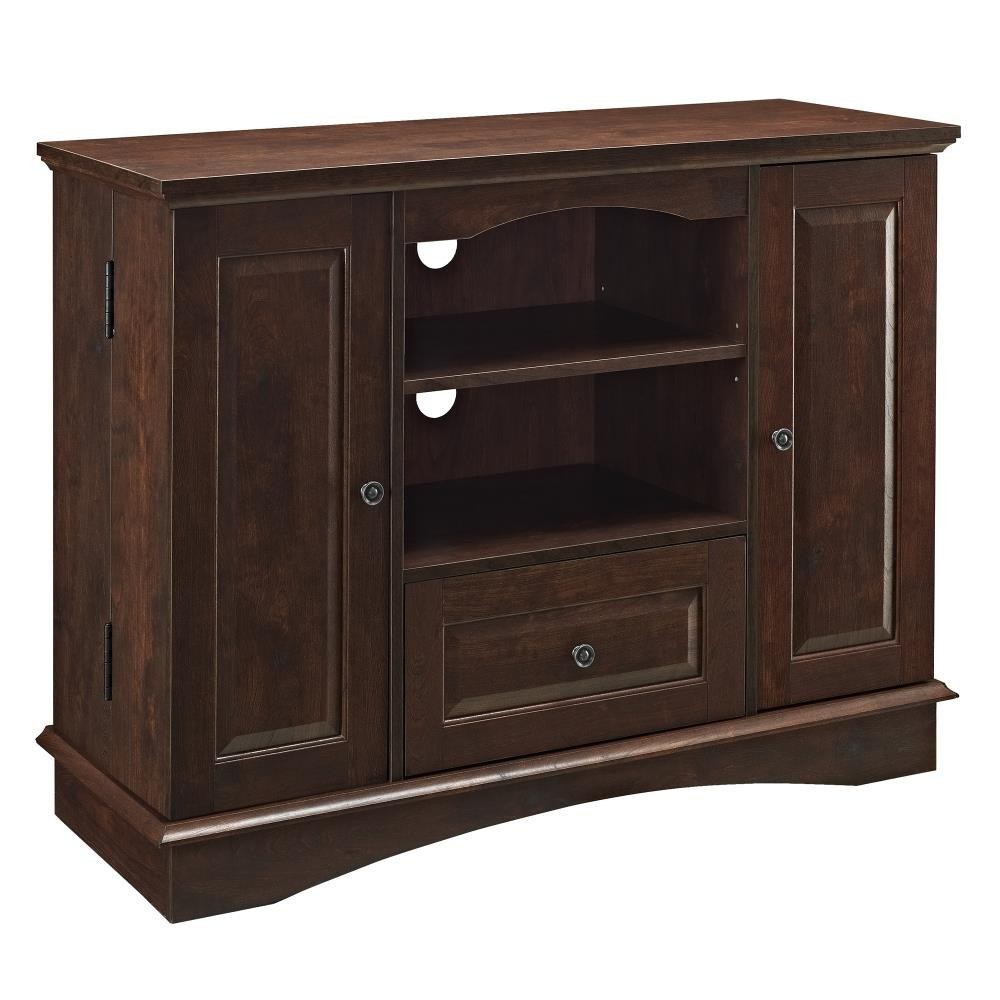 42" Highboy Traditional Wood TV Stand - Brown