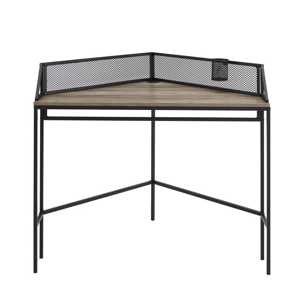 42" Industrial Corner Desk - Gray Wash