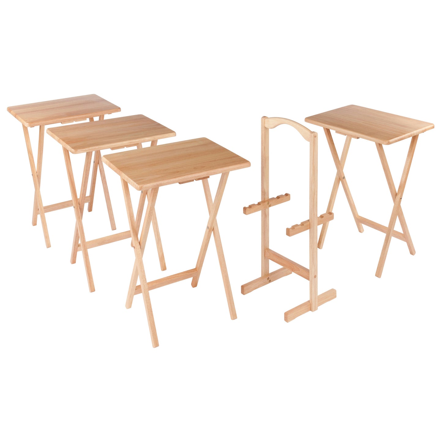 Alex 5-Pc Snack Table Set, Natural