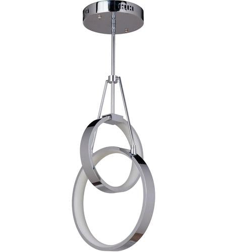 Anello 2 Ring LED Pendant in Chrome