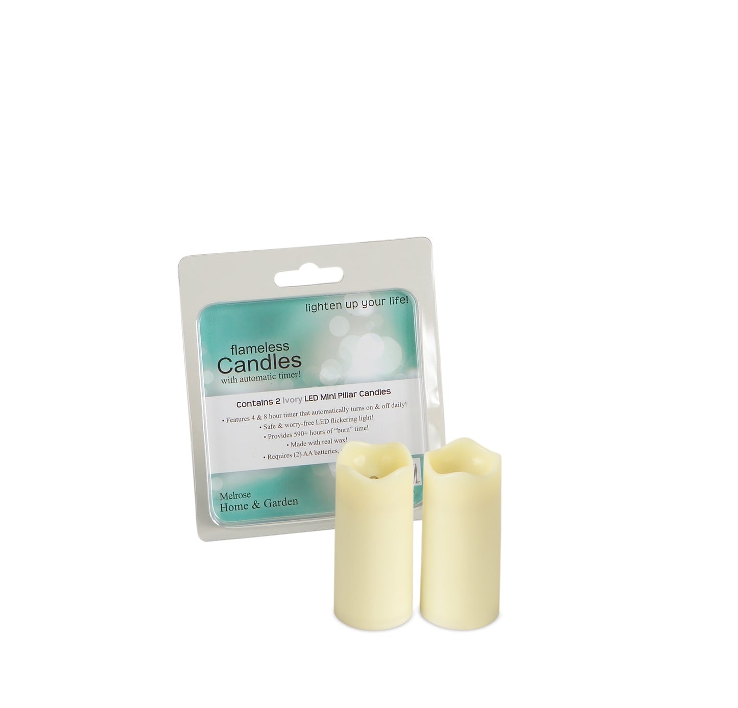 Led Mini Pillar Candle W/Timer (Set Of 12) 1.25"Dx3"H Wax/Plastic