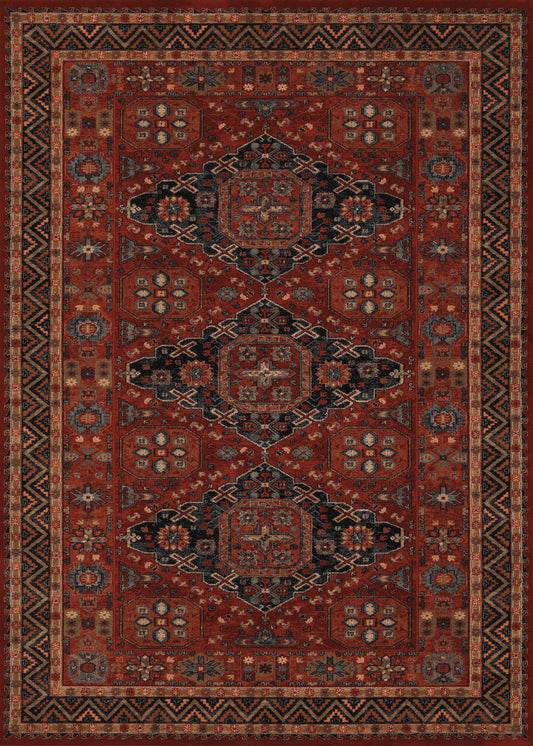 Couristan Old World Classic Kashkai Burgundy Rug 7'10" x 11'2"