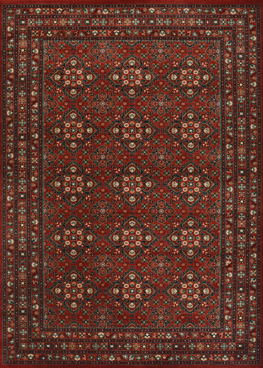 Couristan Old World Classic Royal Afghan Antique Red Rug 5'3" x 7'6"