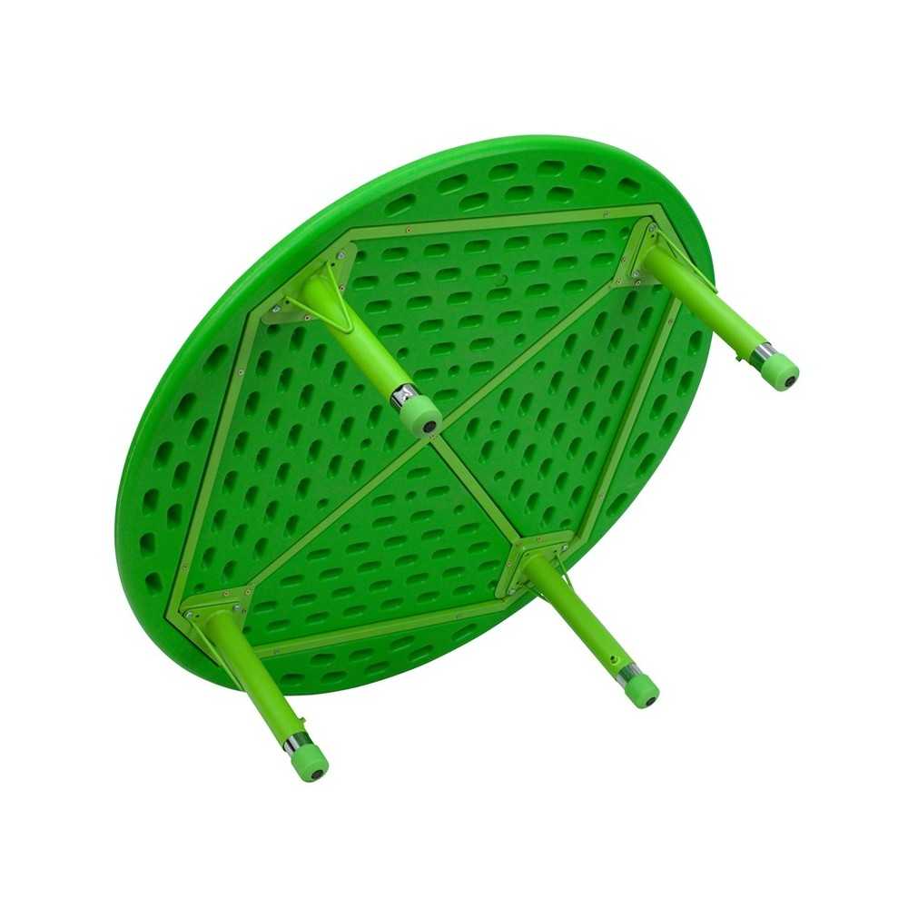 45'' Round Green Plastic Height Adjustable Activity Table