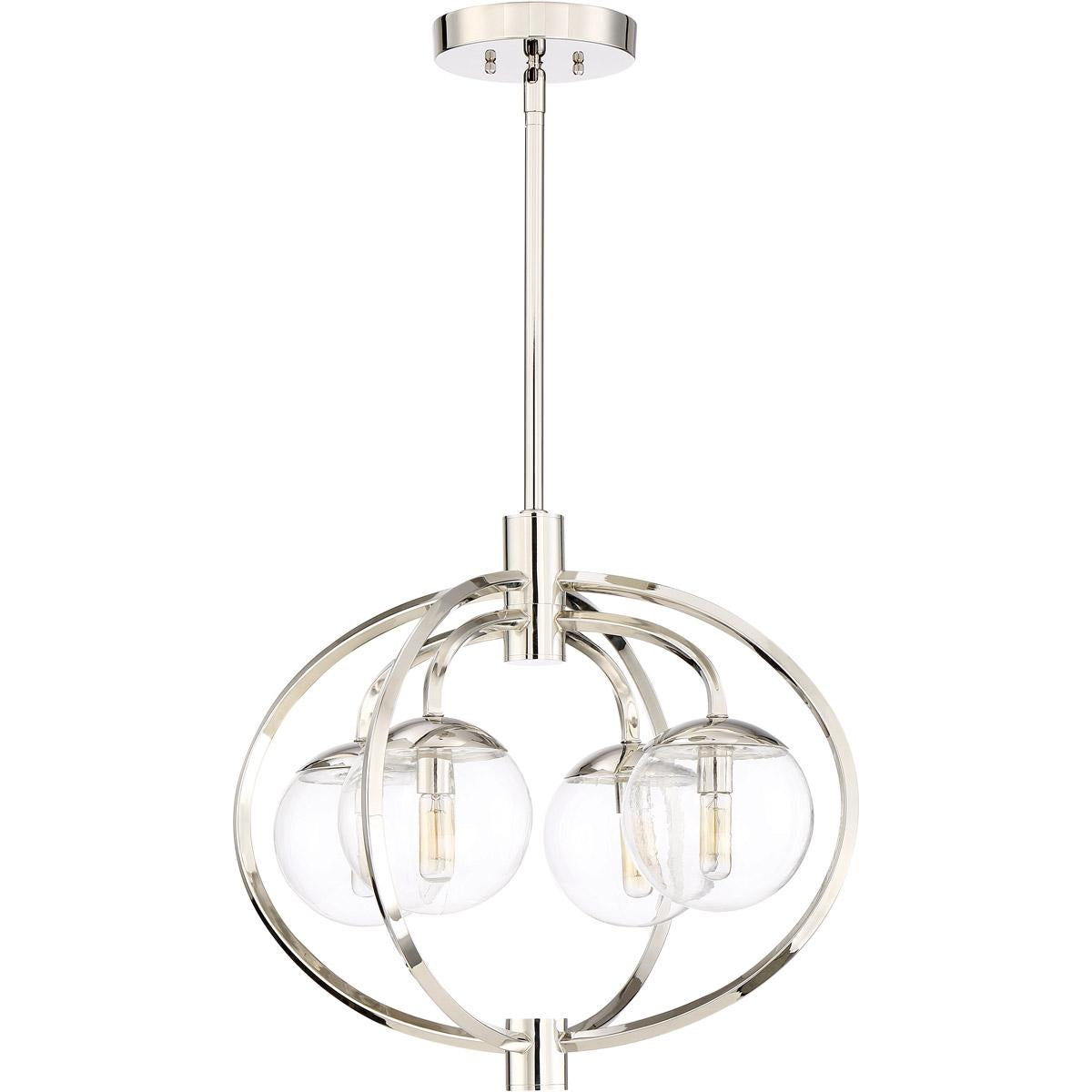 Piltz 4 Light Chandelier in Polished Nickel