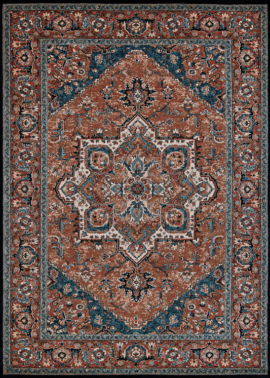 Couristan Old World Classic Antique Mashad Burnished Clay Rug 4'6" x 6'6"