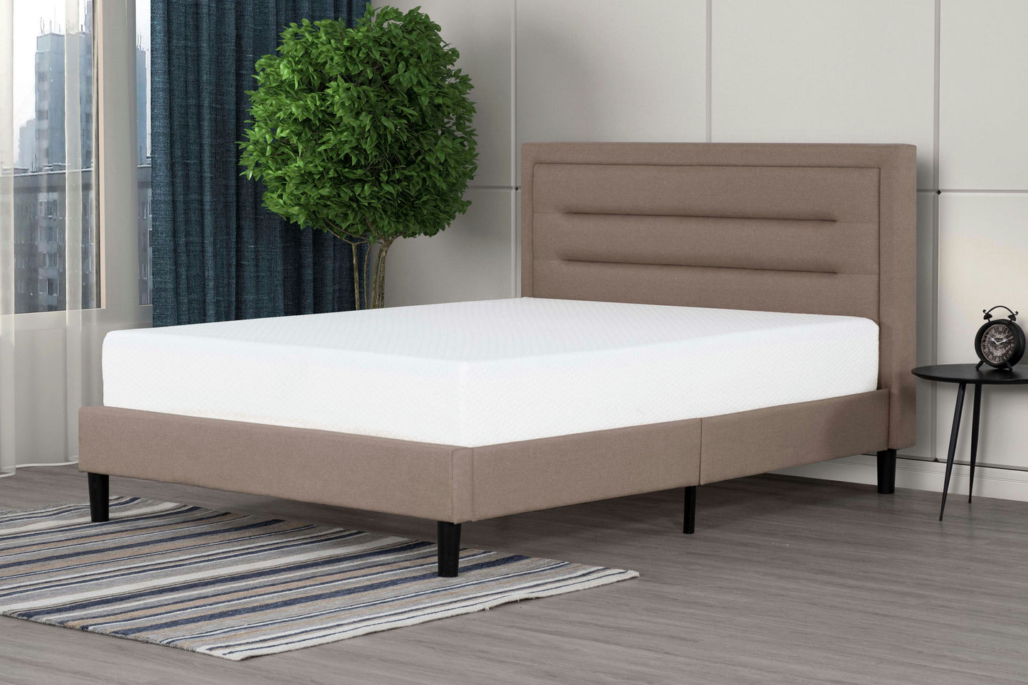 Olivia Upholstered Platform Bed, Queen