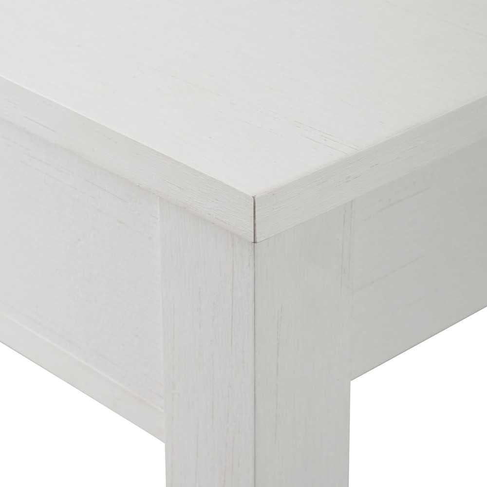 48" Country Style Entry Table - Brushed White