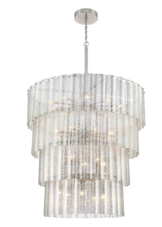 Museo 28 Light Chandelier, Brushed Polished Nickel