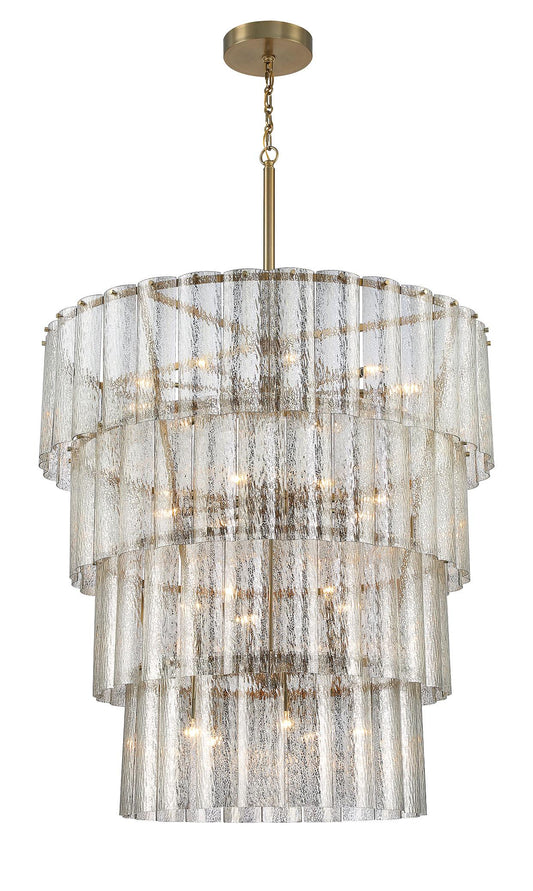 Museo 28 Light Chandelier, Satin Brass