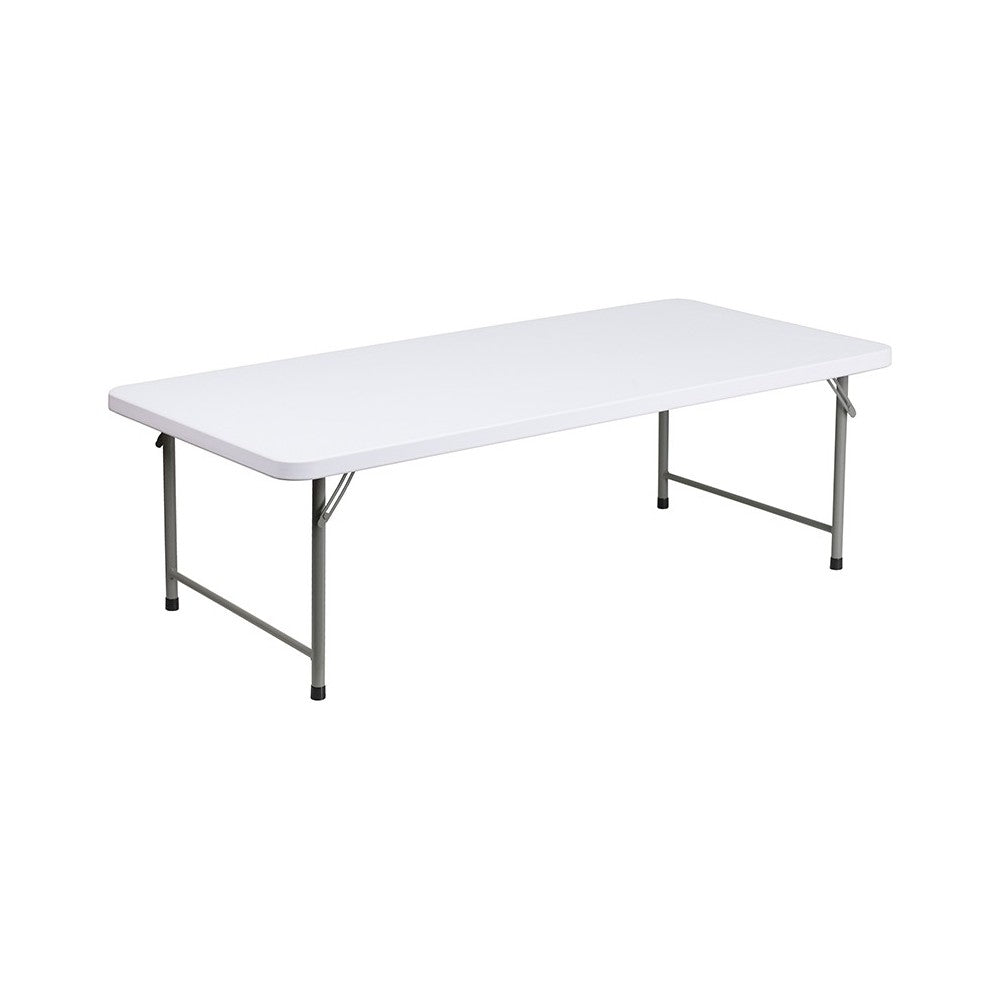 4.93-Foot Kid's Granite White Plastic Folding Table