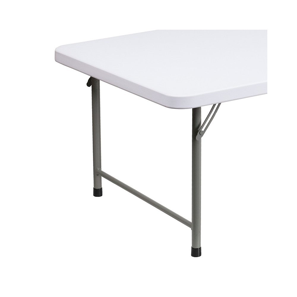 4.93-Foot Kid's Granite White Plastic Folding Table