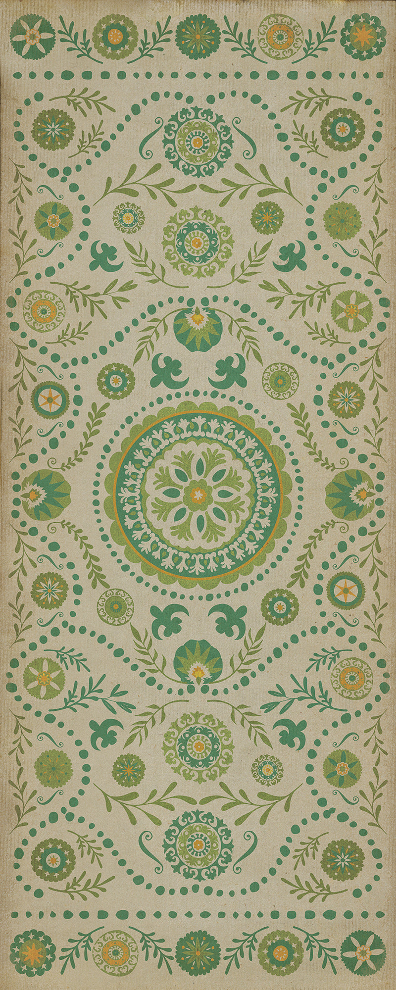 Pattern 38 Spring 36x90 Vintage Vinyl Floorcloth