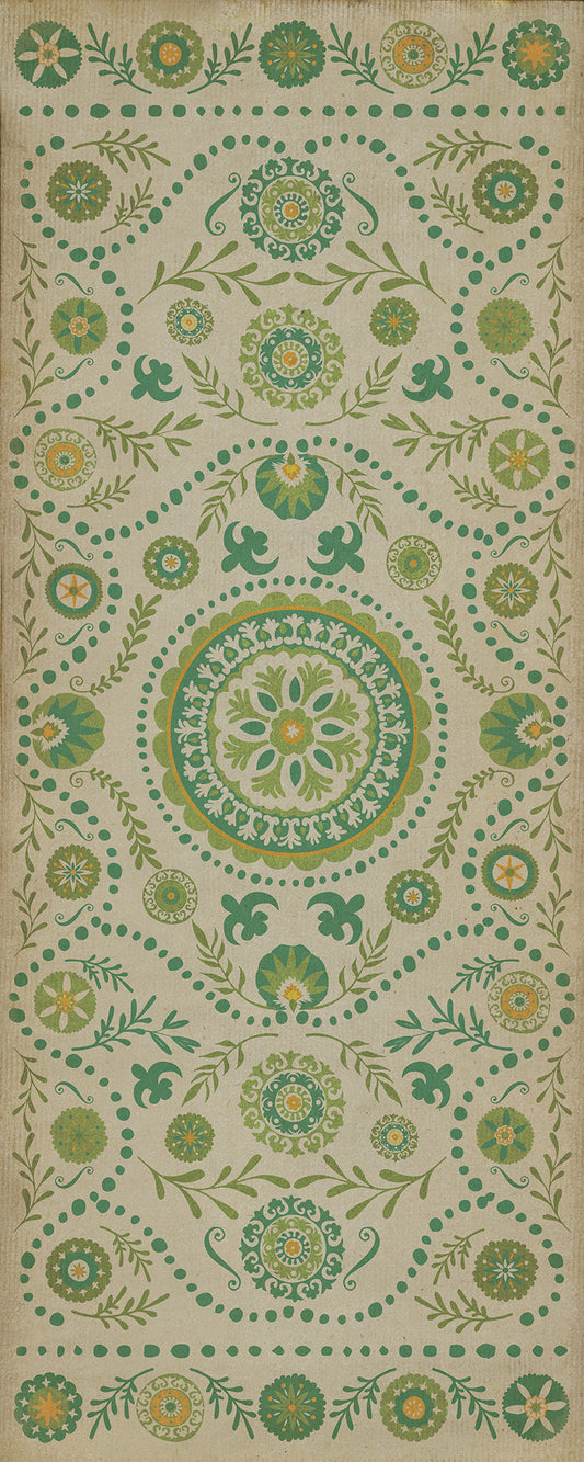 Pattern 38 Spring 36x90 Vintage Vinyl Floorcloth