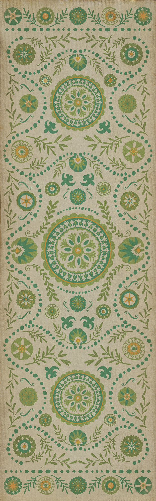 Pattern 38 Spring 36x115 Vintage Vinyl Floorcloth