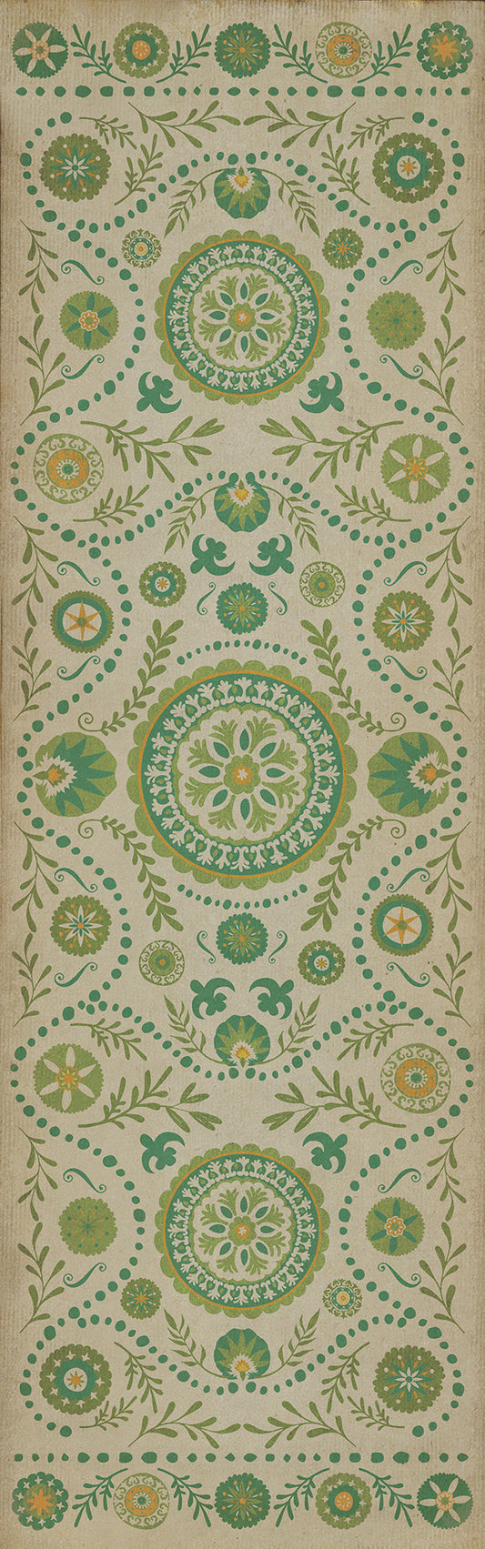 Pattern 38 Spring 36x115 Vintage Vinyl Floorcloth