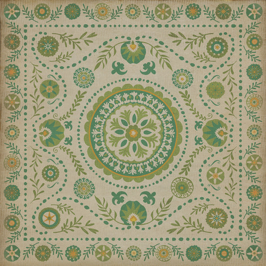 Pattern 38 Spring 72x72 Vintage Vinyl Floorcloth