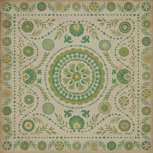 Pattern 38 Spring 96x96 Vintage Vinyl Floorcloth