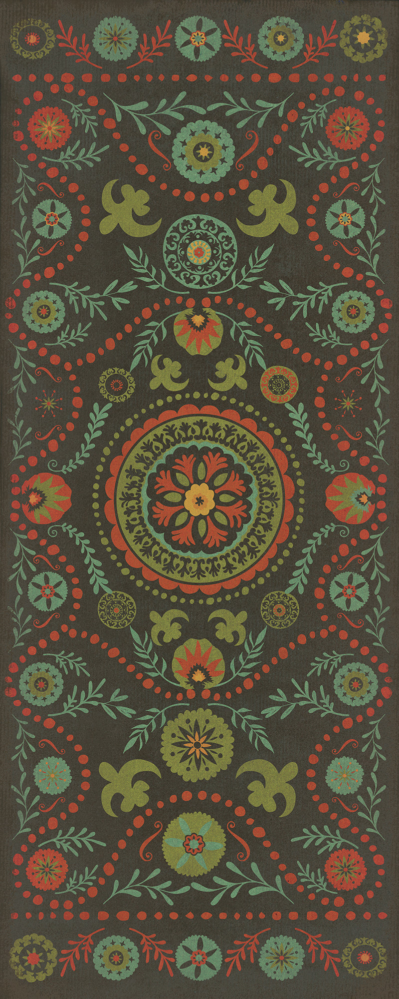 Pattern 38 State of Mind 36x90 Vintage Vinyl Floorcloth