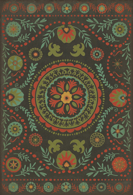 Pattern 38 State of Mind 96x140 Vintage Vinyl Floorcloth