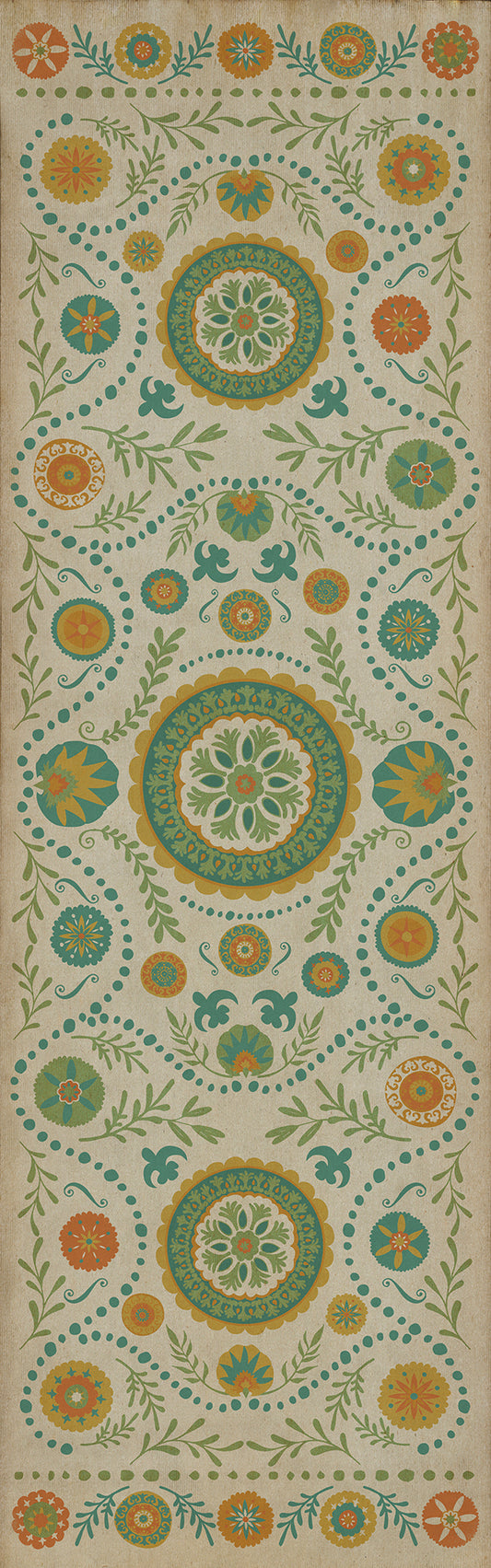 Pattern 38 Summer 36x115 Vintage Vinyl Floorcloth