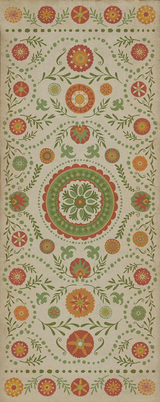 Pattern 38 Winter 36x90 Vintage Vinyl Floorcloth