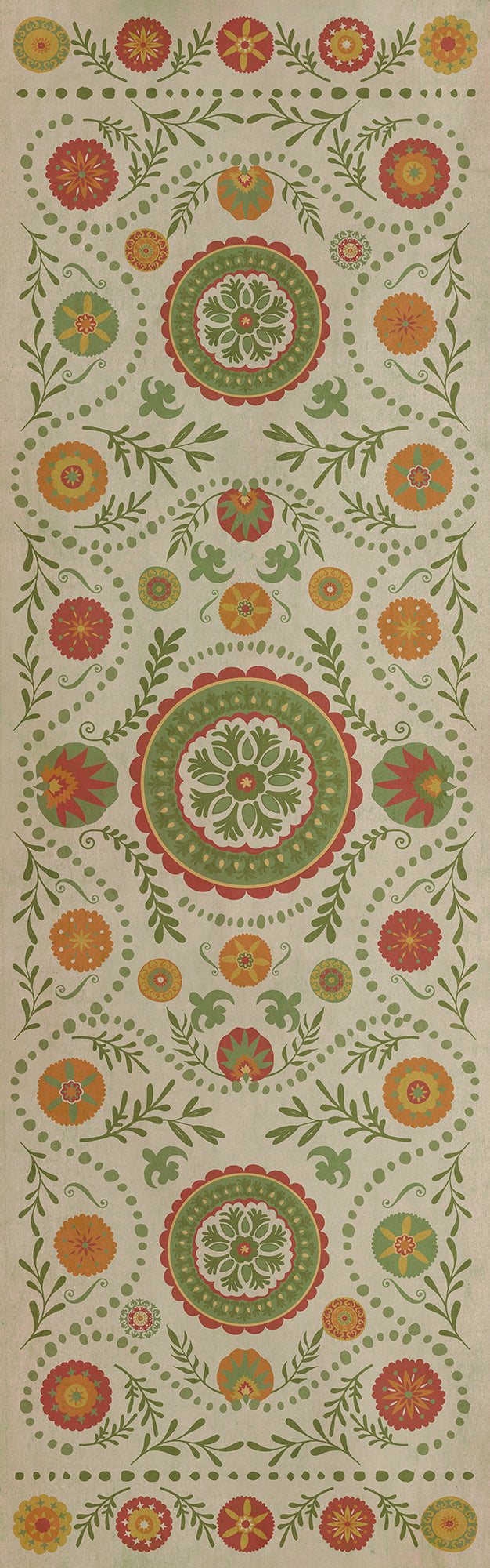 Pattern 38 Winter 36x115 Vintage Vinyl Floorcloth