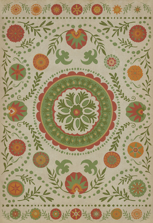 Pattern 38 Winter 96x140 Vintage Vinyl Floorcloth