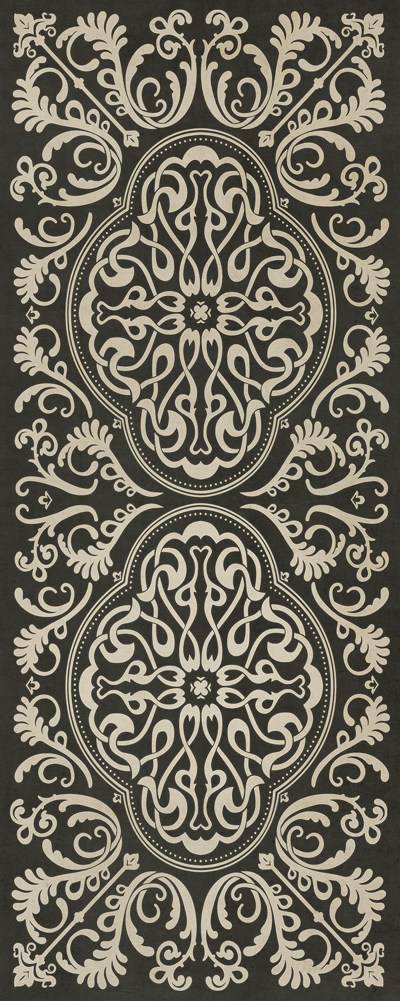 Pattern 39 Blackjack 36x90 Vintage Vinyl Floorcloth