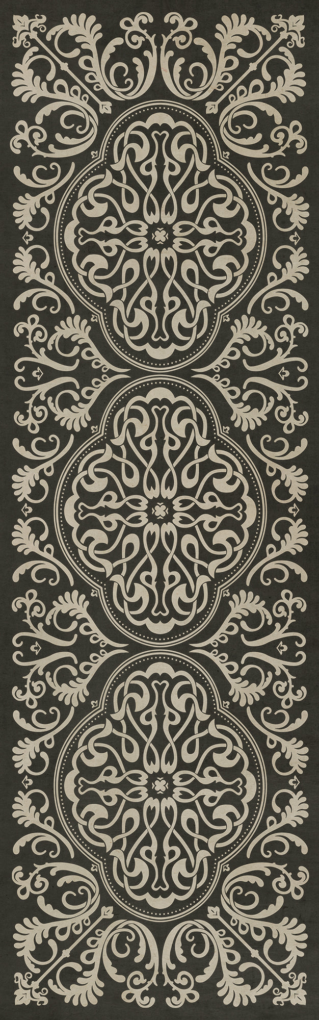 Pattern 39 Blackjack 36x115 Vintage Vinyl Floorcloth