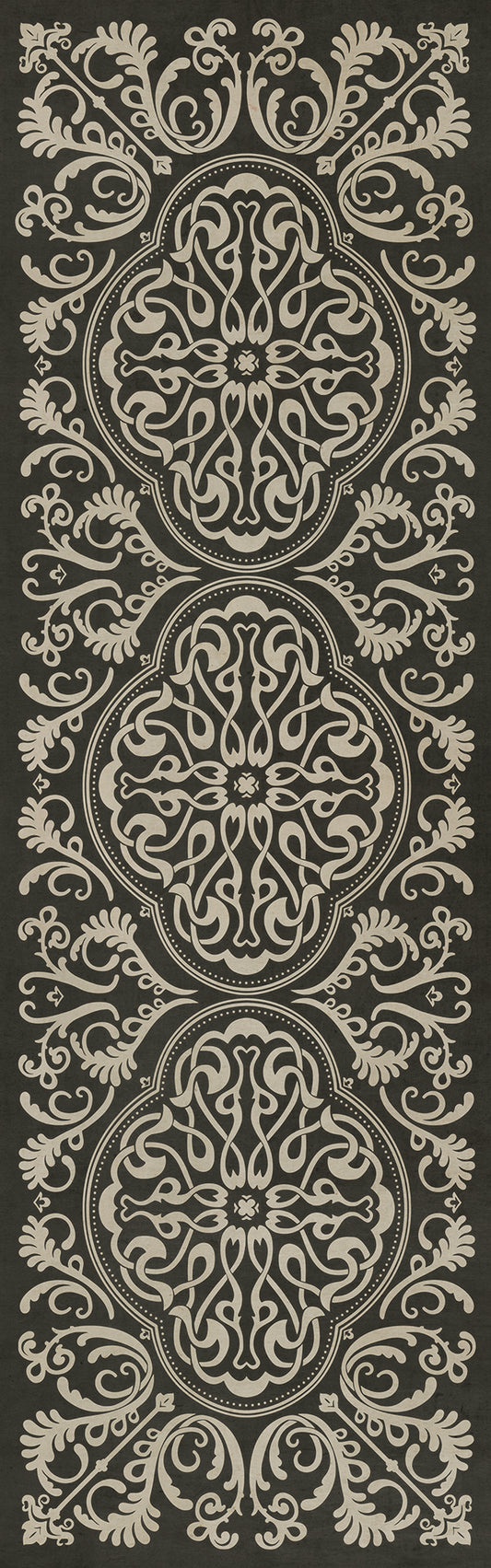 Pattern 39 Blackjack 36x115 Vintage Vinyl Floorcloth