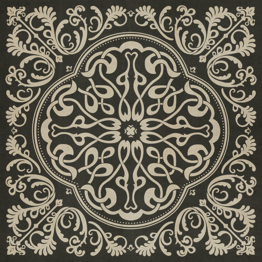 Pattern 39 Blackjack 60x60 Vintage Vinyl Floorcloth