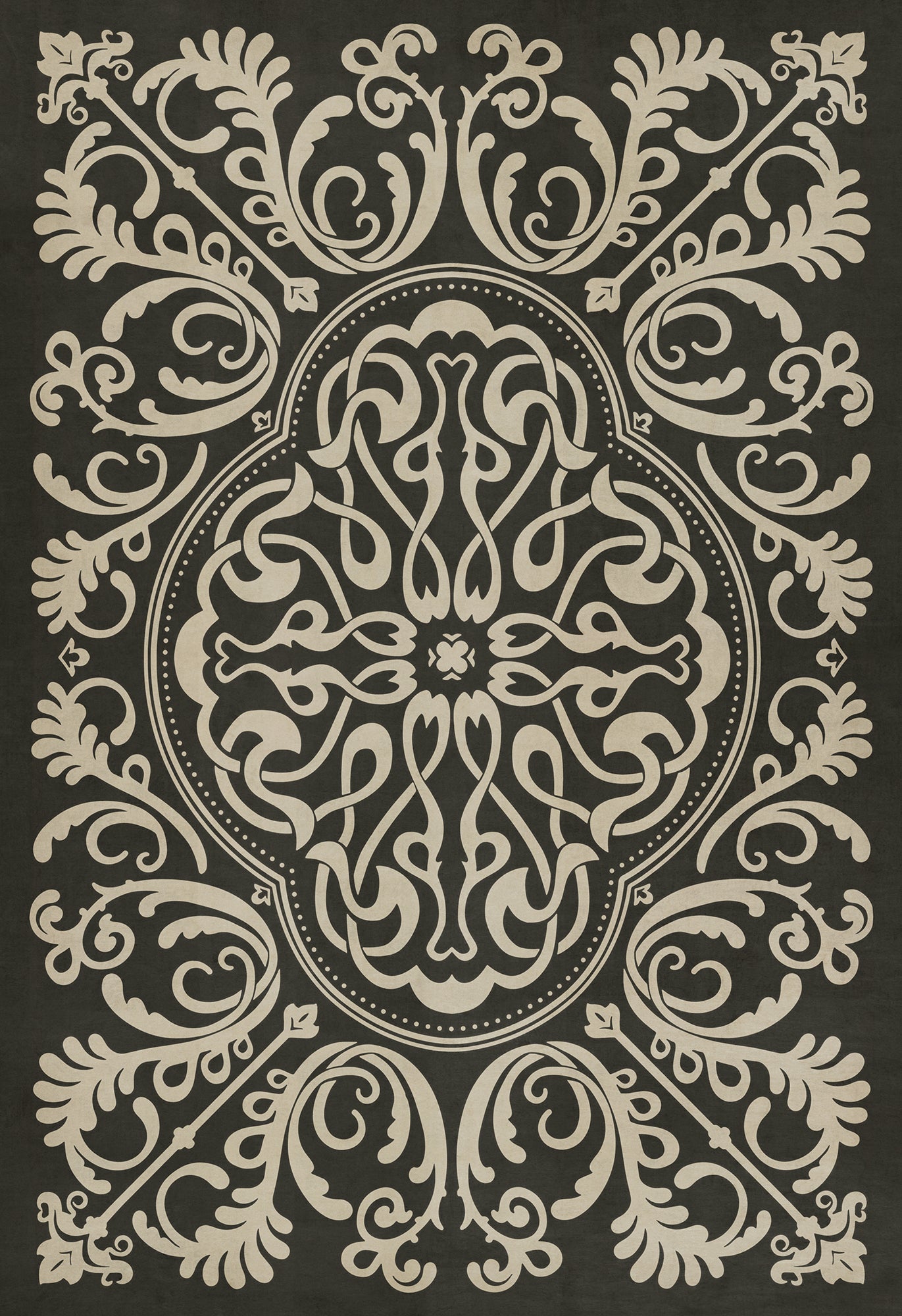 Pattern 39 Blackjack 96x140 Vintage Vinyl Floorcloth
