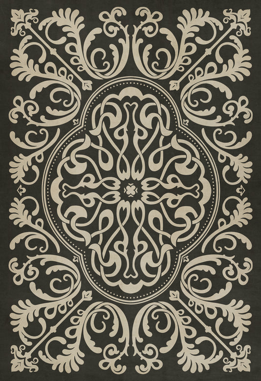 Pattern 39 Blackjack 96x140 Vintage Vinyl Floorcloth