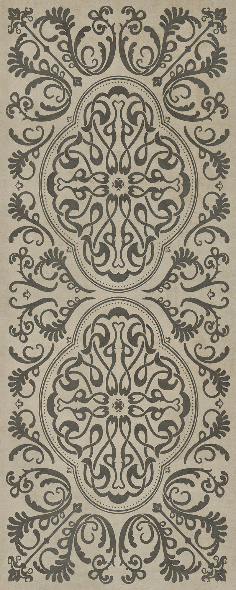 Pattern 39 Crazy Eights 36x90 Vintage Vinyl Floorcloth