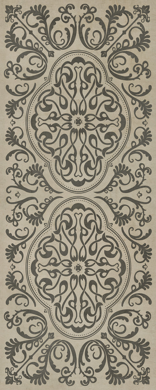 Pattern 39 Crazy Eights 36x90 Vintage Vinyl Floorcloth