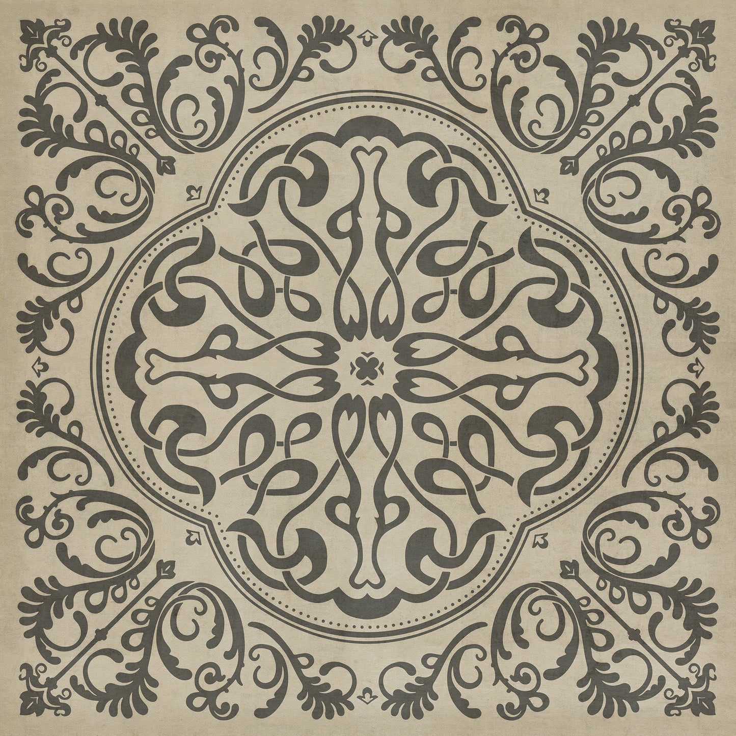 Pattern 39 Crazy Eights 72x72 Vintage Vinyl Floorcloth