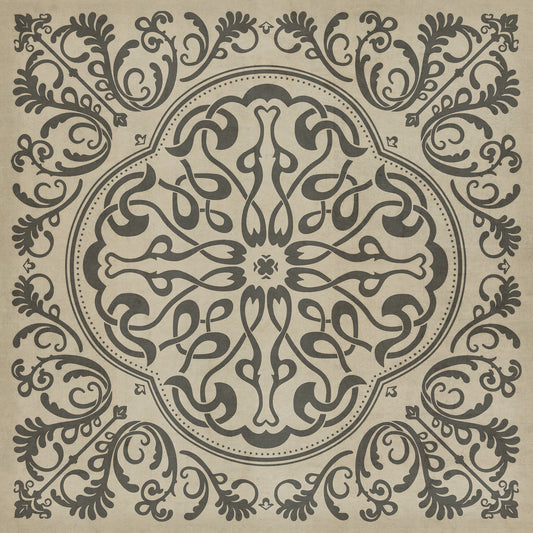 Pattern 39 Crazy Eights 72x72 Vintage Vinyl Floorcloth