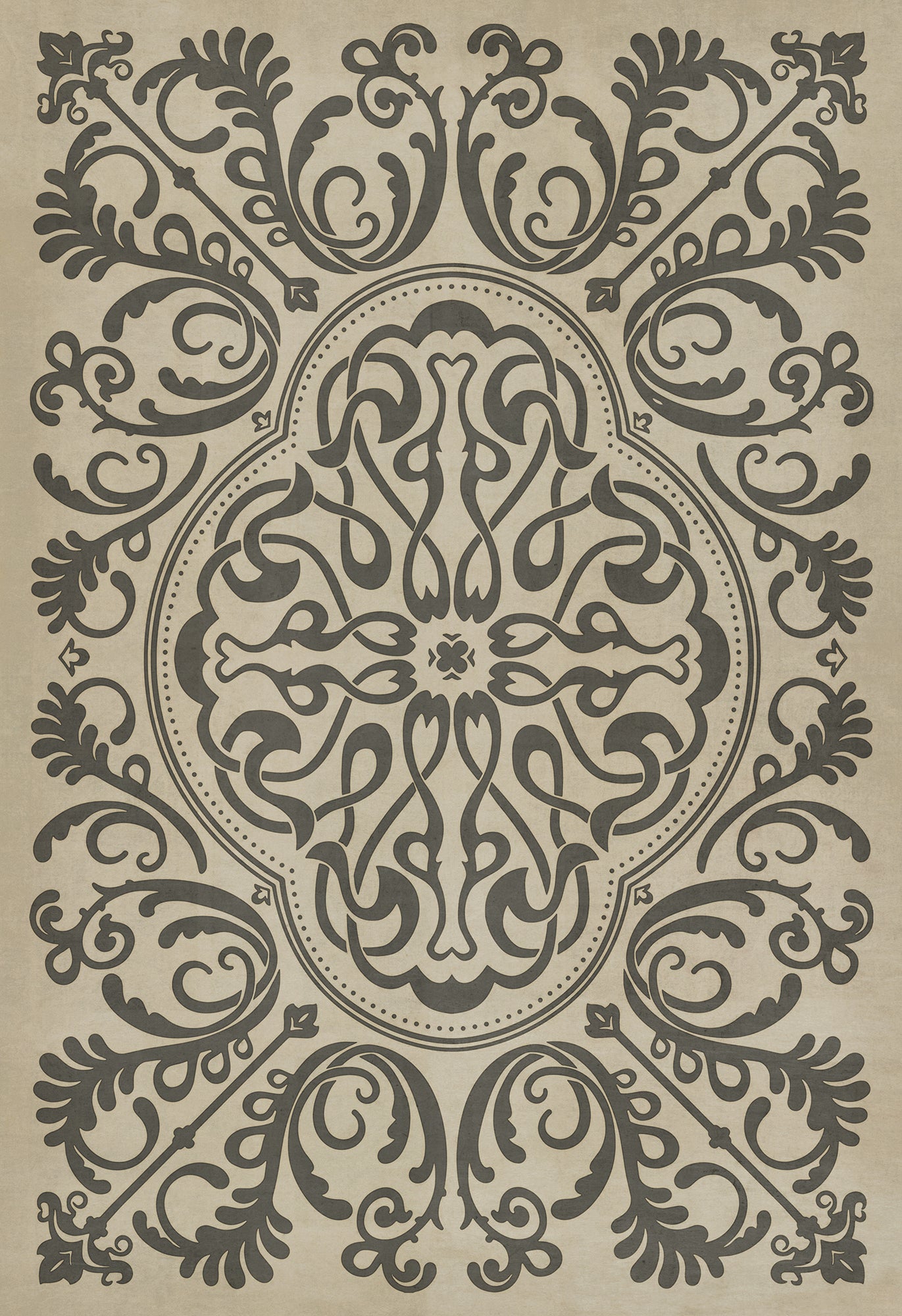 Pattern 39 Crazy Eights 96x140 Vintage Vinyl Floorcloth