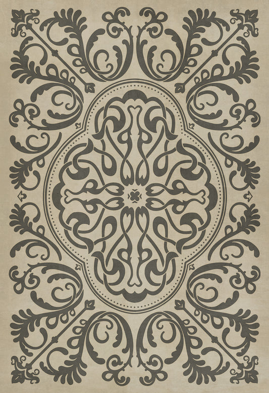 Pattern 39 Crazy Eights 96x140 Vintage Vinyl Floorcloth