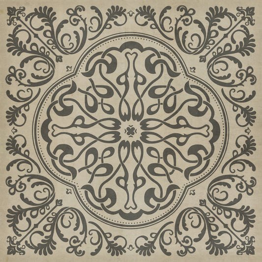 Pattern 39 Crazy Eights 120x120 Vintage Vinyl Floorcloth
