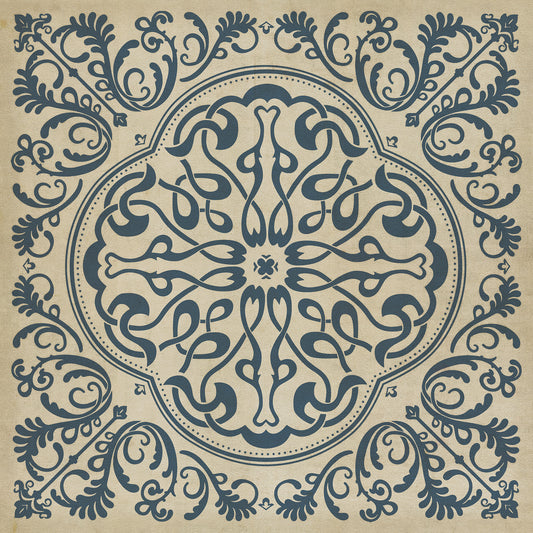 Pattern 39 Gin Rummy 36x36 Vintage Vinyl Floorcloth