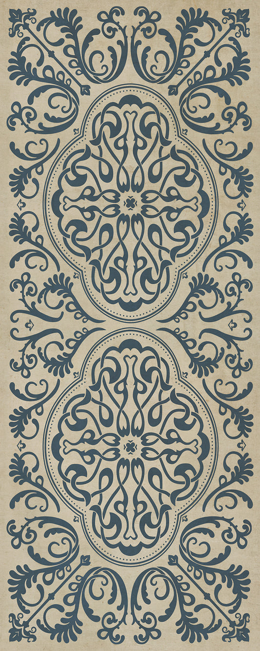 Pattern 39 Gin Rummy 36x90 Vintage Vinyl Floorcloth