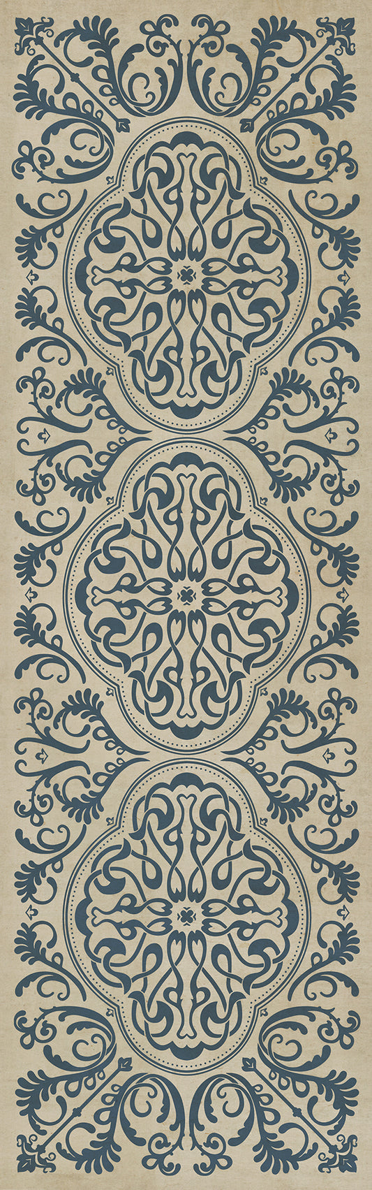 Pattern 39 Gin Rummy 36x115 Vintage Vinyl Floorcloth