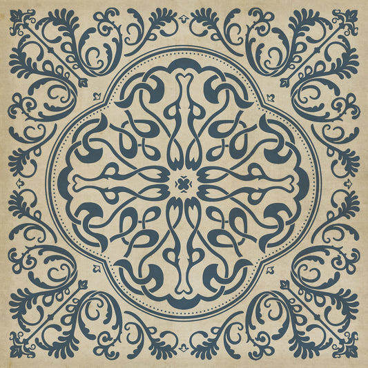 Pattern 39 Gin Rummy 72x72 Vintage Vinyl Floorcloth