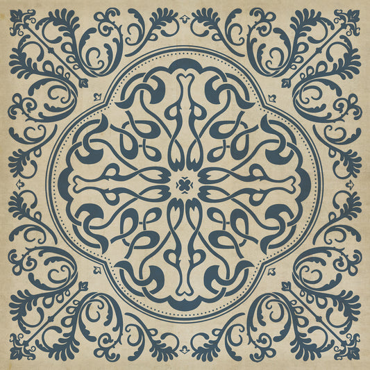 Pattern 39 Gin Rummy 96x96 Vintage Vinyl Floorcloth