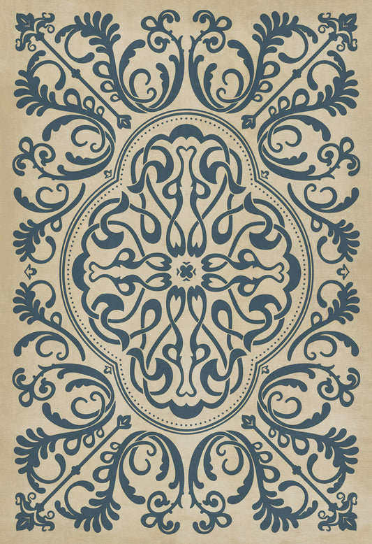Pattern 39 Gin Rummy 96x140 Vintage Vinyl Floorcloth
